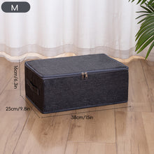 Load image into Gallery viewer, Oxford Cloth Storage Box With Zipper Washable Storage of Seasonal Clothes And Quilts Underwear Home storage Wardrobe Organizer
