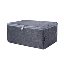 Load image into Gallery viewer, Oxford Cloth Storage Box With Zipper Washable Storage of Seasonal Clothes And Quilts Underwear Home storage Wardrobe Organizer