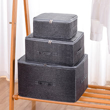 Load image into Gallery viewer, Oxford Cloth Storage Box With Zipper Washable Storage of Seasonal Clothes And Quilts Underwear Home storage Wardrobe Organizer