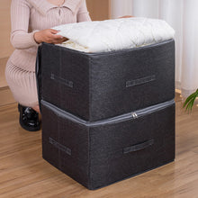 Load image into Gallery viewer, Oxford Cloth Storage Box With Zipper Washable Storage of Seasonal Clothes And Quilts Underwear Home storage Wardrobe Organizer