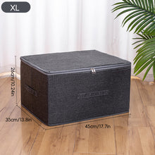 Load image into Gallery viewer, Oxford Cloth Storage Box With Zipper Washable Storage of Seasonal Clothes And Quilts Underwear Home storage Wardrobe Organizer