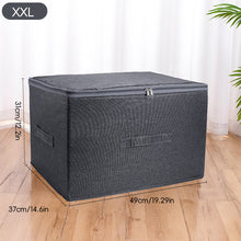 Load image into Gallery viewer, Oxford Cloth Storage Box With Zipper Washable Storage of Seasonal Clothes And Quilts Underwear Home storage Wardrobe Organizer