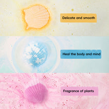 Load image into Gallery viewer, Shell Bath Salt Ball Essential Oil Bath Bubble Ball Aromatic Moisturizing Nourishing Skin Care Shower Ball Body Cleansing Self-Care Essential
