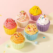 Load image into Gallery viewer, Cupcake Bath Salt Ball Essential Oil Bath Bubble Ball Aromatic Moisturizing Nourishing Skin Care Shower Ball Body Cleansing Self-Care Essential