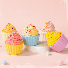 Load image into Gallery viewer, Cupcake Bath Salt Ball Essential Oil Bath Bubble Ball Aromatic Moisturizing Nourishing Skin Care Shower Ball Body Cleansing Self-Care Essential