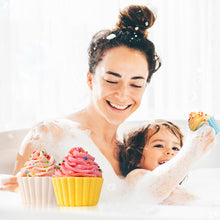 Load image into Gallery viewer, Cupcake Bath Salt Ball Essential Oil Bath Bubble Ball Aromatic Moisturizing Nourishing Skin Care Shower Ball Body Cleansing Self-Care Essential