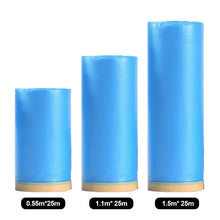 Load image into Gallery viewer, Car Repair Spray Paint Pre-Taped Maskin Film Automotive Painters Tape Plastic Drop Cloth Sheeting No Residue for Painting