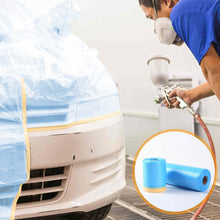 Load image into Gallery viewer, Car Repair Spray Paint Pre-Taped Maskin Film Automotive Painters Tape Plastic Drop Cloth Sheeting No Residue for Painting