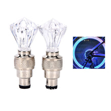 Load image into Gallery viewer, 1Pair Gemstone Bicycle Valve Light Vibration Type Tire Light For American And French Valve Stem Cycling Equipment