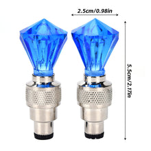Load image into Gallery viewer, 1Pair Gemstone Bicycle Valve Light Vibration Type Tire Light For American And French Valve Stem Cycling Equipment