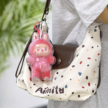 Load image into Gallery viewer, 1PC Protective Acrylic Storage Case For Plush Dolls Display Bag for Labubu V3 No Doll Transparent Portable Cable Organizer Box