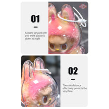 Load image into Gallery viewer, 1PC Protective Acrylic Storage Case For Plush Dolls Display Bag for Labubu V3 No Doll Transparent Portable Cable Organizer Box