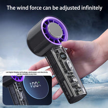 Load image into Gallery viewer, 100 Gears Summer Handheld Cooling Fan With Digital Display Outdoor Portable High-Speed Turbo Fan USB Charging