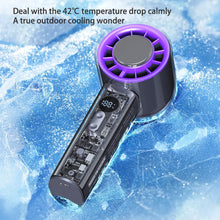Load image into Gallery viewer, 100 Gears Summer Handheld Cooling Fan With Digital Display Outdoor Portable High-Speed Turbo Fan USB Charging