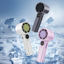 Load image into Gallery viewer, 2000mAh Handheld High-Speed Fan With Digital Display Portable Outdoor 100Gears Stepless Adjustable Turbo Fan
