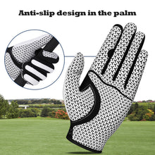 Load image into Gallery viewer, 1Pc Men's Super Fiber Cloth Golf Gloves For Left Hand Anti-Slip Breathable Sports Gloves Self-Adhesive Cloth Fixed Golf Equipment