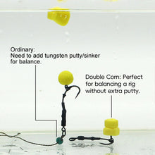 Load image into Gallery viewer, 10PCS Double Corn Float Beads European-Style Carp Fishing Bait Slow-Sinking Silicone Artificial Bait