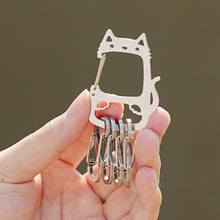 Load image into Gallery viewer, Outdoor Stainless Steel Cat Keychain Portable Detachable S-Shaped Quick-Release Buckle Hardware Accessories