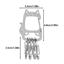 Load image into Gallery viewer, Outdoor Stainless Steel Cat Keychain Portable Detachable S-Shaped Quick-Release Buckle Hardware Accessories