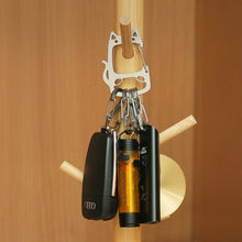 Load image into Gallery viewer, Outdoor Stainless Steel Cat Keychain Portable Detachable S-Shaped Quick-Release Buckle Hardware Accessories