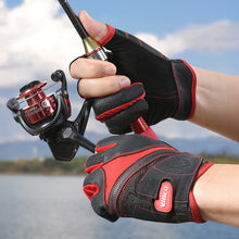 Load image into Gallery viewer, 1Pair Outdoor Exposed Finger Fishing Cycling Gloves Professional Wear-Resistant Anti-Slip Lure Gloves