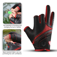 Load image into Gallery viewer, 1Pair Outdoor Exposed Finger Fishing Cycling Gloves Professional Wear-Resistant Anti-Slip Lure Gloves