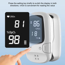 Load image into Gallery viewer, Compact and Portable Home Oximeter Finger Pulse Oximeter Elderly Oximeter Blood Oxygen Saturation Heart Rate Detection Oximeter
