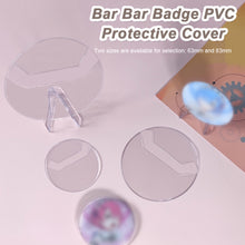 Load image into Gallery viewer, 10pcs Transparent Badge Display Sleeve Round Card Storage Case Anime Badges Decoration PVC Protector