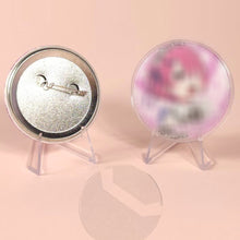 Load image into Gallery viewer, 10pcs Transparent Badge Display Sleeve Round Card Storage Case Anime Badges Decoration PVC Protector
