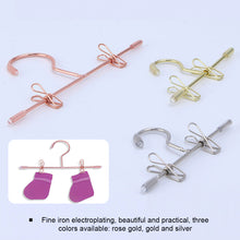 Load image into Gallery viewer, Cotton Doll BJD Doll Metal Clothing Pantyhose Clip Small Hanger Clothing Storage Multi Purpose