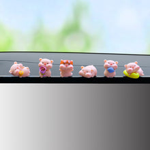 Load image into Gallery viewer, 6Pcs Mini Cute Pigs Car Center Console Ornaments Micro Animal Screen Decoration Car Interior Accessories
