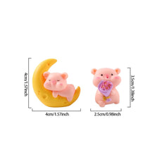 Load image into Gallery viewer, 6Pcs Mini Cute Pigs Car Center Console Ornaments Micro Animal Screen Decoration Car Interior Accessories