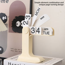Load image into Gallery viewer, ins Design Desktop Eternal Flipping Calendar Creative Simple Calendar Modern Living Room Decoration Office Stationery
