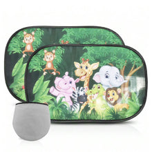 Load image into Gallery viewer, 2Pcs Car Side Window SunShade Windscreen Roof Window Cartoon For Children Adults Adsorption SunShade Sunvisor with Storage Bag