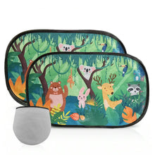 Load image into Gallery viewer, 2Pcs Car Side Window SunShade Windscreen Roof Window Cartoon For Children Adults Adsorption SunShade Sunvisor with Storage Bag