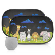 Load image into Gallery viewer, 2Pcs Car Side Window SunShade Windscreen Roof Window Cartoon For Children Adults Adsorption SunShade Sunvisor with Storage Bag