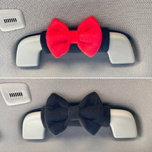 Load image into Gallery viewer, 2Pcs Car Plush Interior Roof Holder Cover Case Protective with Bow Interior Decoration Trim Kits Auto Protection