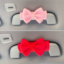 Load image into Gallery viewer, 2Pcs Car Plush Interior Roof Holder Cover Case Protective with Bow Interior Decoration Trim Kits Auto Protection