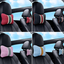 Load image into Gallery viewer, 1PC PU Ice Silk Car Seat Neck Pillow Headrest Rest Cushion Support Knitted Seat Auto Safety Accessories for Summer