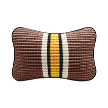 Load image into Gallery viewer, 1PC PU Ice Silk Car Seat Neck Pillow Headrest Rest Cushion Support Knitted Seat Auto Safety Accessories for Summer