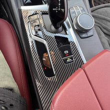 Load image into Gallery viewer, Carbon Fiber Car Central Console Gear Shift Box Panel Cover Trim ABS for BMW 5 Series