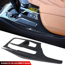 Load image into Gallery viewer, Carbon Fiber Car Central Console Gear Shift Box Panel Cover Trim ABS for BMW 5 Series