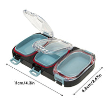 Load image into Gallery viewer, 1PC 3-Slot Magnetic Lure Accessory Storage Box With Transparent Lid Portable Fishhook Ring Bait Waterproof Organization Box
