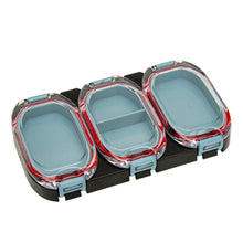 Load image into Gallery viewer, 1PC 3-Slot Magnetic Lure Accessory Storage Box With Transparent Lid Portable Fishhook Ring Bait Waterproof Organization Box