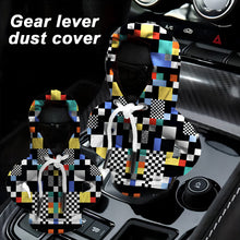 Load image into Gallery viewer, Mosaic Pattern Car Gear Decoration Hoodie Digital Printing Gear Lever Gear Lever Mini Hood Protective Cover