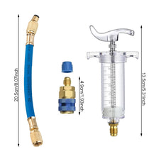 Load image into Gallery viewer, Car 30Ml 1Oz A/C Oil/Dye Injector with Low Side Quick Coupler Adapter 1/4 Air Conditioning Automotive Oiler Injection Syringe