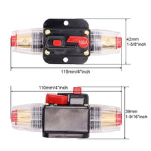Load image into Gallery viewer, Automobile Truck Resettable Fuse Short Protection Fuse Holder Resettable Circuit Breaker 20A 30A 40A 50A 60A 80A 100A 125A 150A