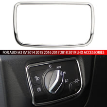 Load image into Gallery viewer, Car Head Light Switch Panel Frame Stainless Steel Cover Sticker for Audi A3 8V 2014 - 2019 Only LHD Accessories