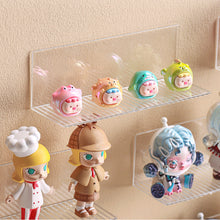Load image into Gallery viewer, 10/15cm Self-Adhesive Transparent Acrylic Wall Mounted Display Storage Rack DIY Toy Stand