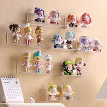 Load image into Gallery viewer, 10/15cm Self-Adhesive Transparent Acrylic Wall Mounted Display Storage Rack DIY Toy Stand